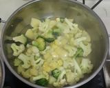 รูปขั้นตอนการทำที่ 2 ของ ผัดผักขนมปังนาน (Vegetables and Naan)