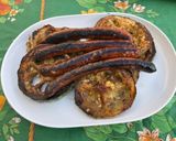 Une image de l'étape 7 de Merguez et courgettes rondes marinées grillées.