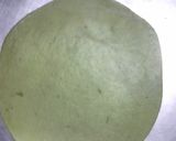 A picture of step 2 of Spinch mathri fruit chat.
