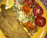 Foto del paso 4 de la receta: Filete de Merluza con Arroz Primavera