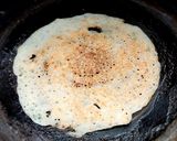 A picture of step 5 of Rava onion dosa (with leftover dosa batter).