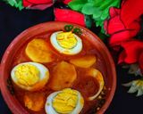 A picture of step 9 of Aloo anda salan.