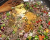 A picture of step 1 of Qeema Naan.