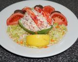 A picture of step 3 of Stuffed avocado with king crab salad.