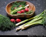 A picture of step 5 of Traditional Herb salad with bread and cheese OR Sabzi Khordan سبزی خوردن با نان و پنیر.