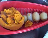 Une image de l'étape 3 de Purée Halloween de potimarron pommes de terre et oignon au parmesan.