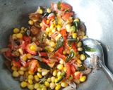 A picture of step 3 of Corn poha.