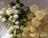 A picture of step 1 of Potato and Leek Soup.