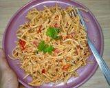 Gambar langkah 3 resipi Creamy Egg Tomato Pasta.