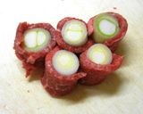 A picture of step 2 of Beef-Wrapped Green Onion Skewers.