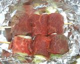 A picture of step 4 of Beef-Wrapped Green Onion Skewers.