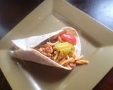 A picture of step 3 of Surprise Spaghetti Wrap.