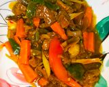 Gambar langkah 6 resipi Daging Qurban Goreng Kunyit.