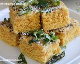 A picture of step 9 of Instant Khaman Dhokla.