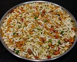 A picture of step 4 of Jhala Mudhi / Spicy Puffed Rice.