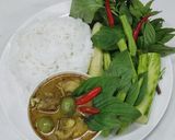 รูปขั้นตอนการทำที่ 4 ของ ขนมจีนแกงเขียวหวานไก่