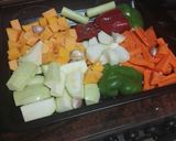 Foto del paso 3 de la receta Crema de verduras asadas con almendras picadas
