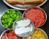 A picture of step 1 of Corn Vegetables Sandwich.