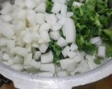 A picture of step 2 of Muli bhurji.