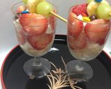 Foto del paso 3 de la receta: Cheesecake de fresas, plátano, uvas