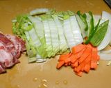 A picture of step 1 of Yaki Udon with Udon Soup Mix.