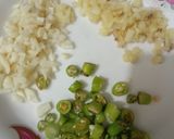 A picture of step 2 of Spicy Schezwan Fried Rice 🍚🍛.
