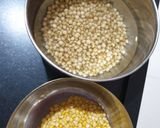 A picture of step 1 of Jawar mint khichadi. (Sorghum).