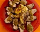 Foto del paso 13 de la receta: Lomito de cerdo con salsa de uvas y papas aplastadas