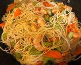 A picture of step 7 of Stir Fried Shrimp and Veggies Pasta.