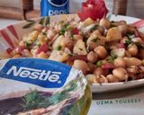 A picture of step 4 of Aloo Chana chaat.