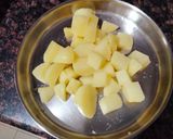 A picture of step 1 of Aloo Chaat.