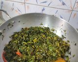 A picture of step 7 of Mix saag { Methi, Sarson, Suva, thom(spring onion green) }.
