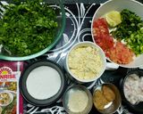 A picture of step 1 of Palak Besan Chilla.