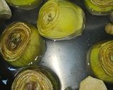 Foto del paso 1 de la receta: Alcachofas rellenas de gambas rojas
