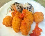 Foto langkah ke 5 dari resep Bola Bola Udang Ayam.
