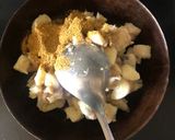 A picture of step 3 of Raw Banana Farali Sabji.