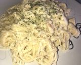 Tejszínes sajtos tárkonyos csirkemelles tészta recept fázis 3 fotója