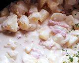 Une image de l'étape 3 de Pommes de terre façon carbonara en cocotte 🙂.