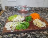 Foto del paso 1 de la receta: Sopa crema de arvejas con crutones y panceta crocante
