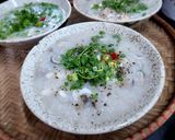 Hình bước làm 4 của món Cháo tôm, nấm