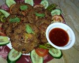 A picture of step 4 of Aloo ke Chapli Kabab.