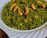 A picture of step 7 of Palak Chole Biryani.
