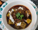 A picture of step 12 of Dhaba style palak paneer.