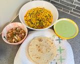 A picture of step 4 of Fresh Methi Paneer Bhurji Tortilla Wrap (Protein Pack).