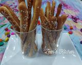 A picture of step 7 of Bosomat or Egyptian Breadsticks with Sesame Seeds.
