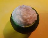 Foto del paso 5 de la receta Calabacín luna con bechamel de gambas