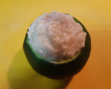 Foto del paso 5 de la receta: Calabacín luna con bechamel de gambas