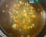 Foto del paso 4 de la receta: Sopa de Caldo de Verduras y Pollo con Cabello de Ángel