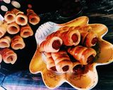 Foto langkah ke 9 dari resep Cream Vla Horn Bread.