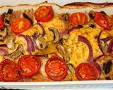 Cheddar sajtos lazac gombával és lilahagymával - LC recept fázis 2 fotója